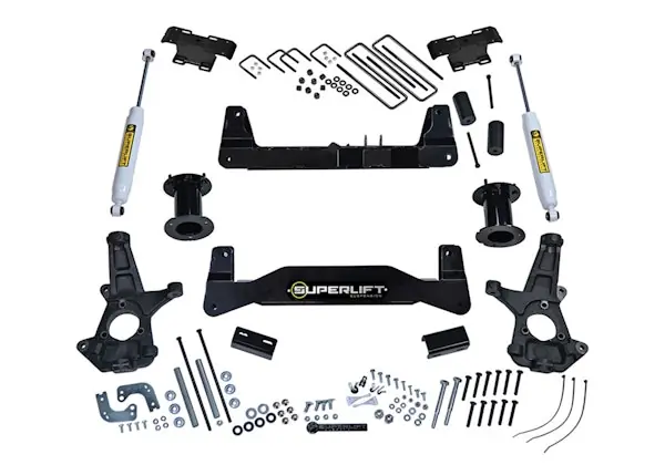 New Arrival Superlift K180 6.5" Lift Kit-07-16 Silv/Sierra 1500 2WD w Cast Steel Ctrl Arms w SL Rr Shocks