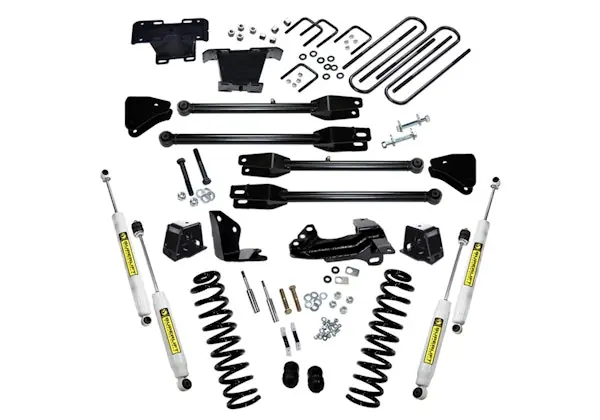 New Release Superlift K230 4" Lift Kit - 05-07 F250/F350 4WD Diesel w 4-Link Conversion & SL Shocks