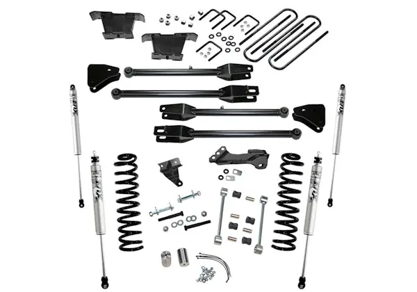 Handmade Superlift K233F 4" Lift Kit w/ FOX Shocks - 08-10 F250/350 4WD Diesel w/ 4-Link Arms