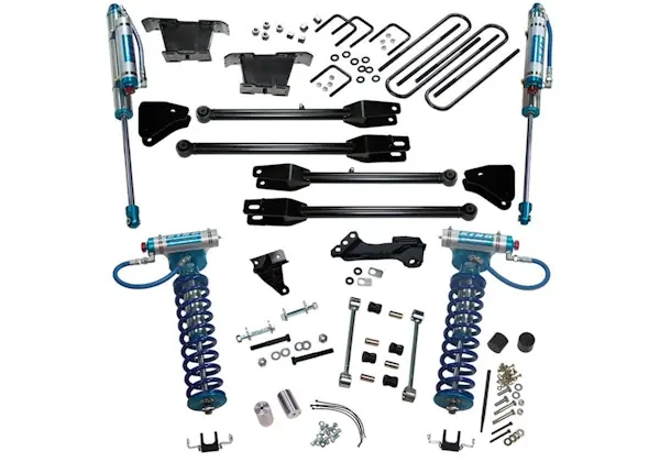 Fan Favorite Superlift K233KG 4" Lift Kit - 08-10 F250/F350 4WD w/ 4-Link Conversion & King Clvrs/Shocks