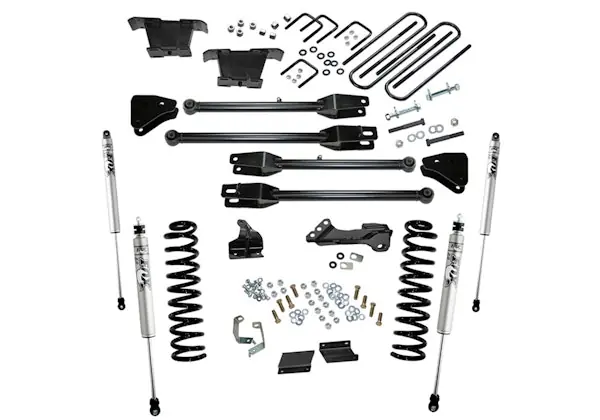Bargain Superlift K236F 4" Lift Kit w/ FOX Shocks - 11-16 F250/350 4WD Diesel w/ 4-Link Arms