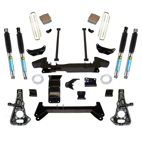Professional Grade Superlift K860B 6" Lift Kit - 01-10 Silv/Sierra 2500HD/3500HD 4WD - Knuckle Kit w/ Bil Shocks