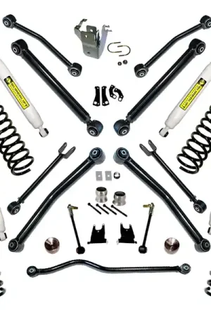 Bargain Superlift K996 4" Lift Kit - 07-18 Wrangler JK - 2-door - w/ Reflex Ctrl Arms & SL Shocks