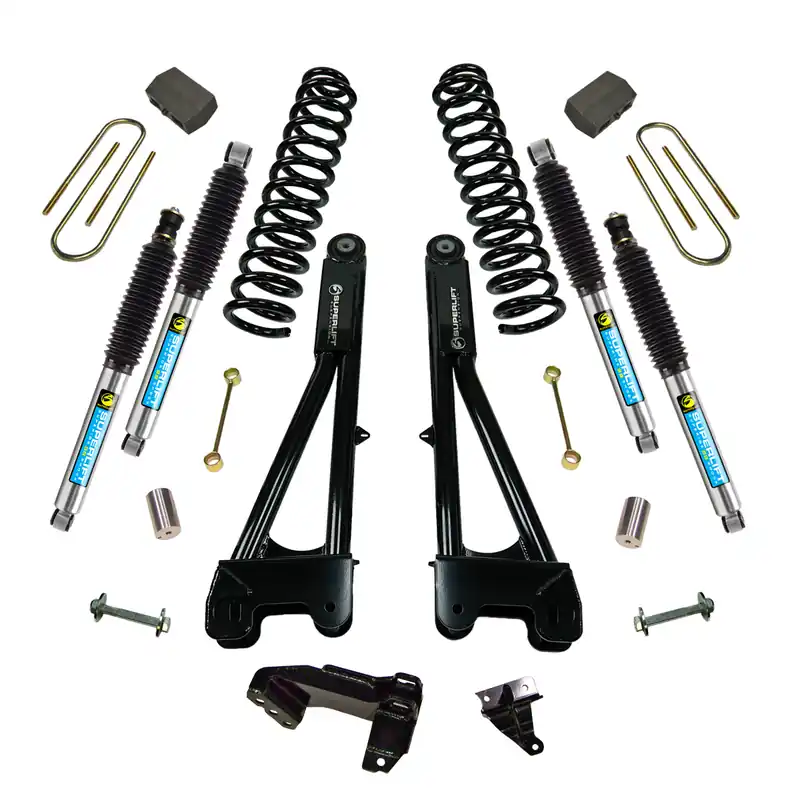 Buy Online Superlift K987B 4" Lift Kit - 11-16 F250/F350 4WD - Dsl w/ Replacement Radius Arms w/ Bil Shocks
