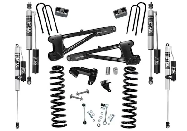 New Arrival Superlift K987FX 4" Lift Kit w/ FOX 2.0 Reservoir Shocks - 11-16 F250/350 4WD Dsl w/RepRadiusArms