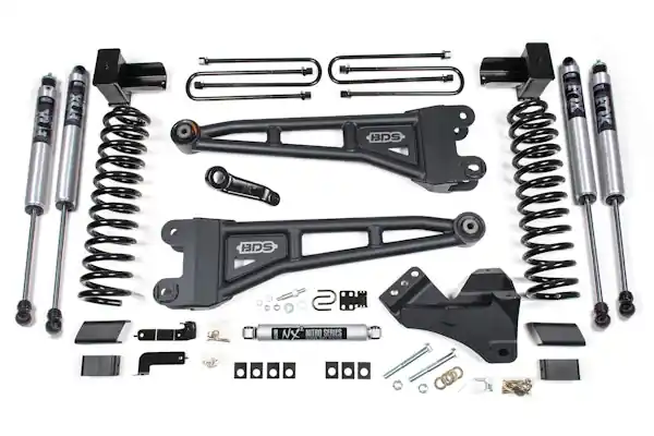 Factory Price BDS Suspension BDS2204FS 2023-2026 Ford F250/F350 4wd 5" Radius Arm Suspension Lift Kit, 3" Rear, Block,