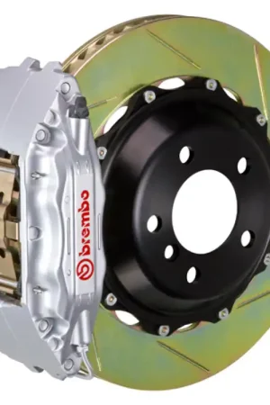 Bargain Brembo 01-07 C-Class/Includ. AMG Front GT BBK 4 Pist Cast 2pc 355x32 2pc Rotor Slotted Type1-Silver