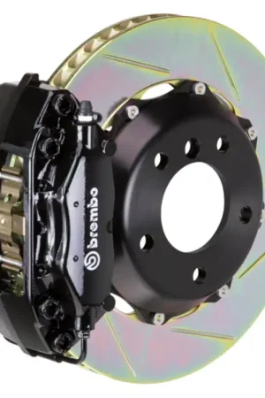 Best Choice Brembo 02-06 Mini Cooper Fr GT BBK 4Pis Cast 2pc 320x28 2pc Rotor Slotted Type1-Black