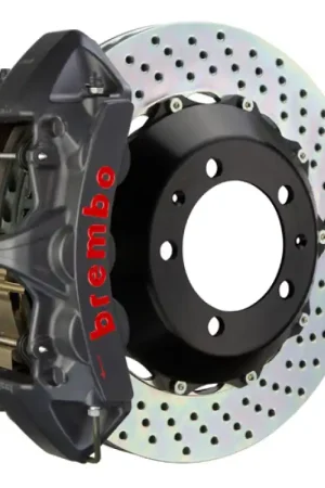Best Choice Brembo 05-09 F430 Challenge Front GTS BBK 6 Piston Cast 380x32 2pc Rotor Drilled-Black HA