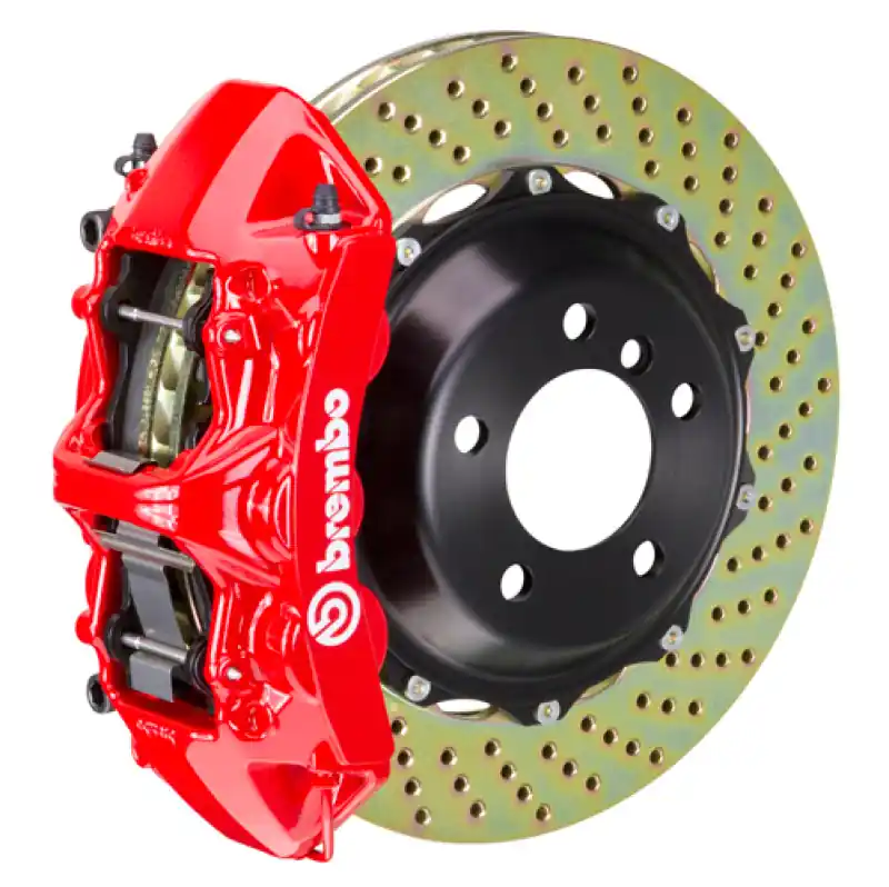Popular Brembo 14-19 Corvette C7/C7 Z51 Front GT BBK 6 Piston Cast 380x32 2pc Rotor Drilled-Red