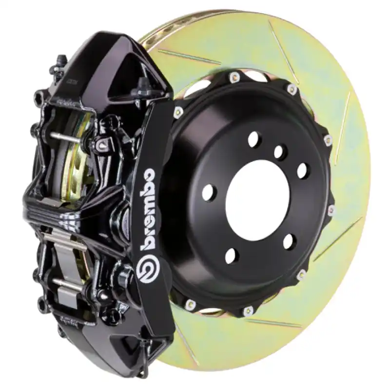 Grab Now Brembo 07-12 335i (Excl. xDrive) Front GT BBK 6 Piston Cast 355x32 2pc Rotor Slotted Type1-Black