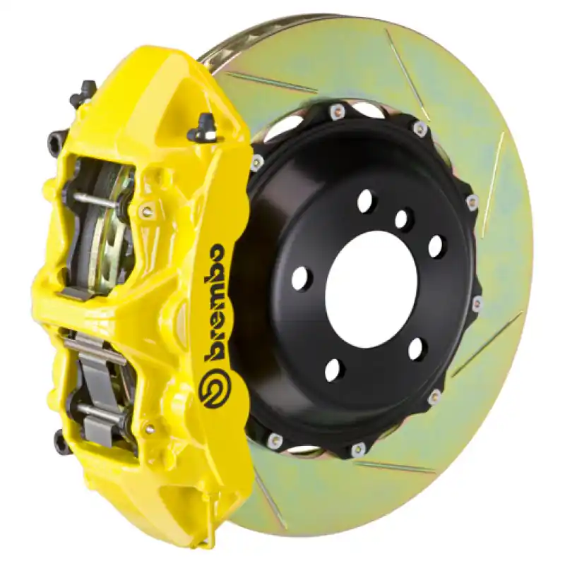 Brembo 97-04 Corvette C5 Front GT BBK 6 Piston Cast 355x32 2pc Rotor Slotted Type-1- Yellow Top Pick