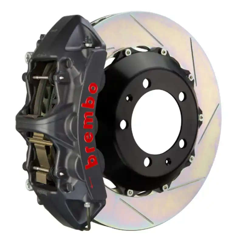 Top Pick Brembo 05-13 Corvette Front GTS BBK 6 Piston Cast 355x32 2pc Rotor Slotted Type1-Black HA