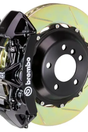 Affordable Brembo 03-08 SL500 Front GT BBK 6 Piston Cast 355x32 2pc Rotor Slotted Type1-Black