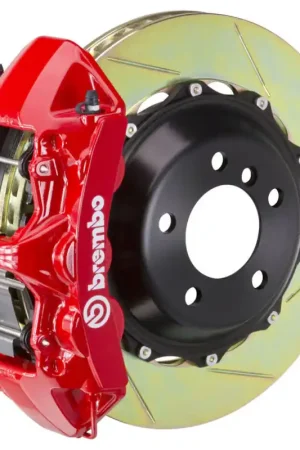 Bargain Brembo 13-17 Q5 3.0T/TDI/Hybrid Front GT BBK 6 Piston Cast 380x32 2pc Rotor Slotted Type1 -Red