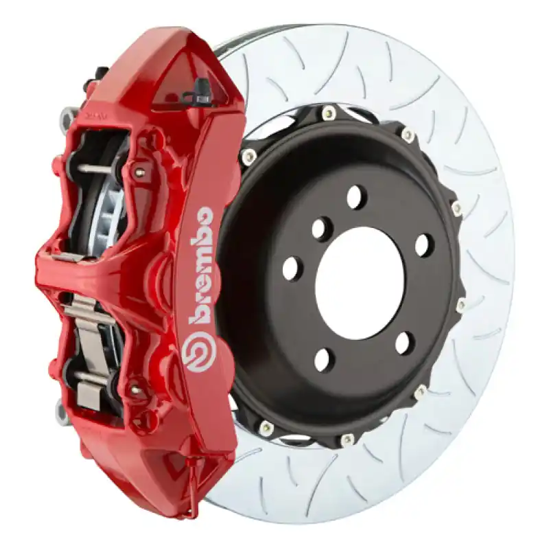 Free Shipping Brembo 05-13 Corvette Front GT BBK 6 Piston Cast 380x32 2pc Rotor Slotted Type3-Red