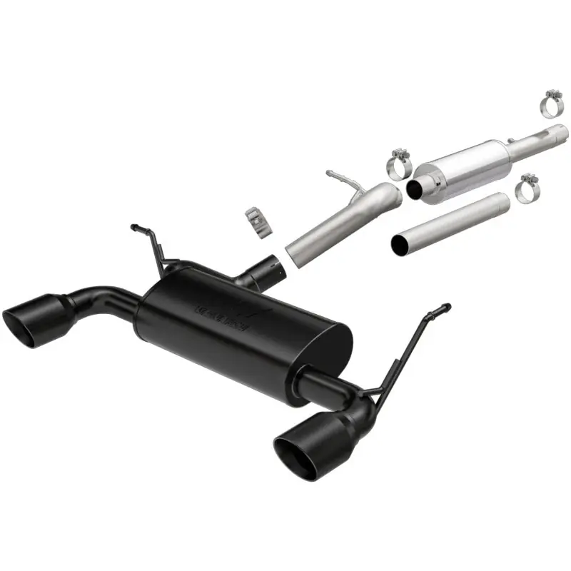 Instant Buy MagnaFlow 2018+ Jeep Wrangler 3.6L 409 SS Dual Split Rear Exit Black Tips Cat-Back Exhaust