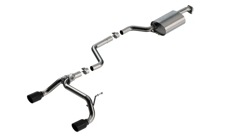 Limited Edition Borla 18-23 Suzuki Jimny 1.4L AT/MT 4WD 2DR 2in S-Type Catback Exhaust - Black Chrome Tips