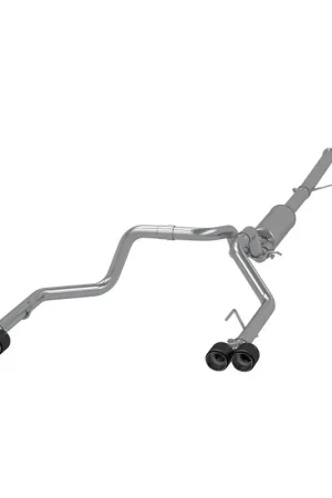 Factory Price MBRP 19-21 Chevy Silverado 1500 6.2L 2.5in Dual Split Rear Cat Back w/ Quad Carbon Fiber Tips- T304