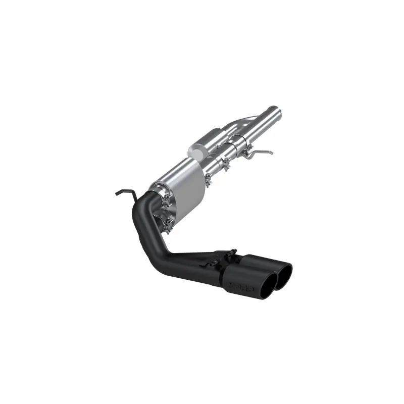 MBRP 09+ Chevrolet Silverado 1500 3in Cat Back Pre-Axle Dual Outlet w/ 4in Tip - Black Next Day Delivery