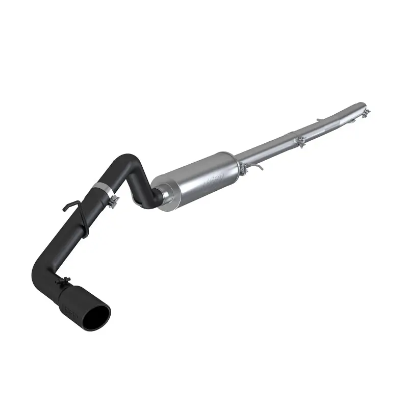 Hot Deal MBRP 2019 Ford Ranger Ecoboost 2.3L 4in OD Tip Single Side Exit 3in Black Coated Cat Back