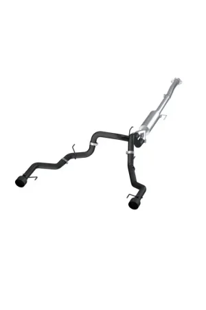 MBRP 22-23 Ford F150 T304 5in OD Black Tip Dual Rear Exit 3in Black Coated Cat Back Exhaust Next Day Delivery