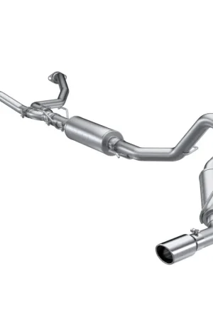 MBRP 2022 Toyota Tundra 3.5L Dual Cat-back 4in Single Side Exit Rolled Tip - Aluminized Steel Today Only