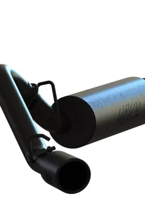 MBRP 97-99 Jeep Wrangler (TJ) Inline-4 2.5L, Inline-6 4.0L 2 1/2in Cat Back Single Side Black Coated Top Rated