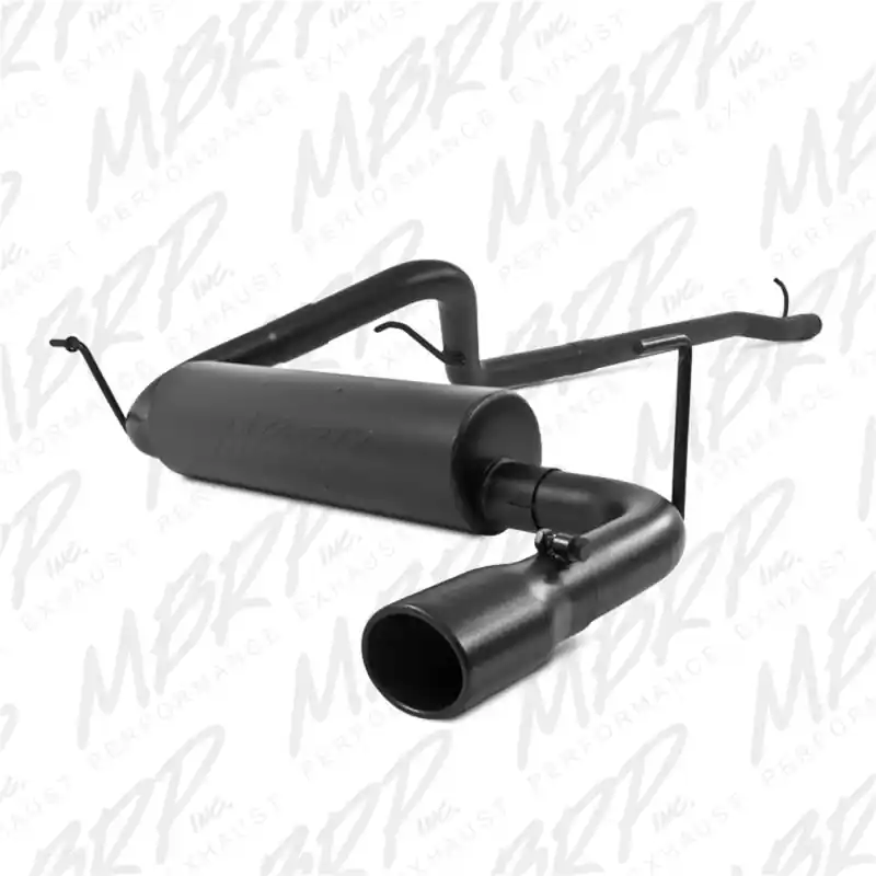MBRP 12 Jeep Wrangler/ Rubicon 3.6L Cat Back Single Rear Exit Black Exhaust Top Pick