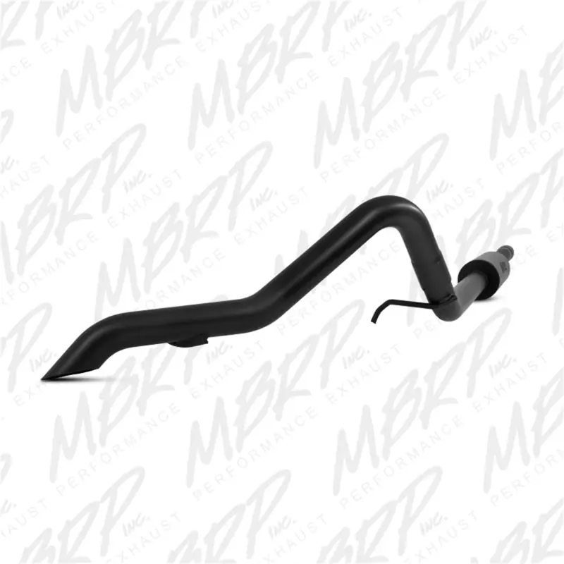 Authentic MBRP 12 Jeep Wrangler/Rubicon 3.6L V6 Cat Back Single Rear Exit Off-Road Black Exhaust