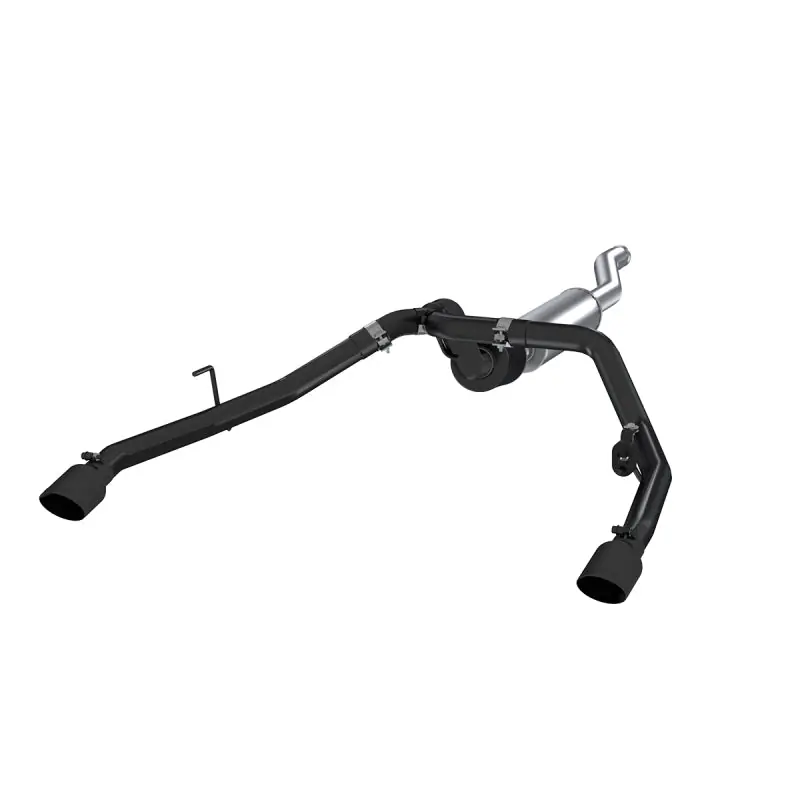 Fan Favorite MBRP 2020 Jeep Gladiator 3.6L 2.5in Dual Rear Exit Cat Back Exhaust Black Coated