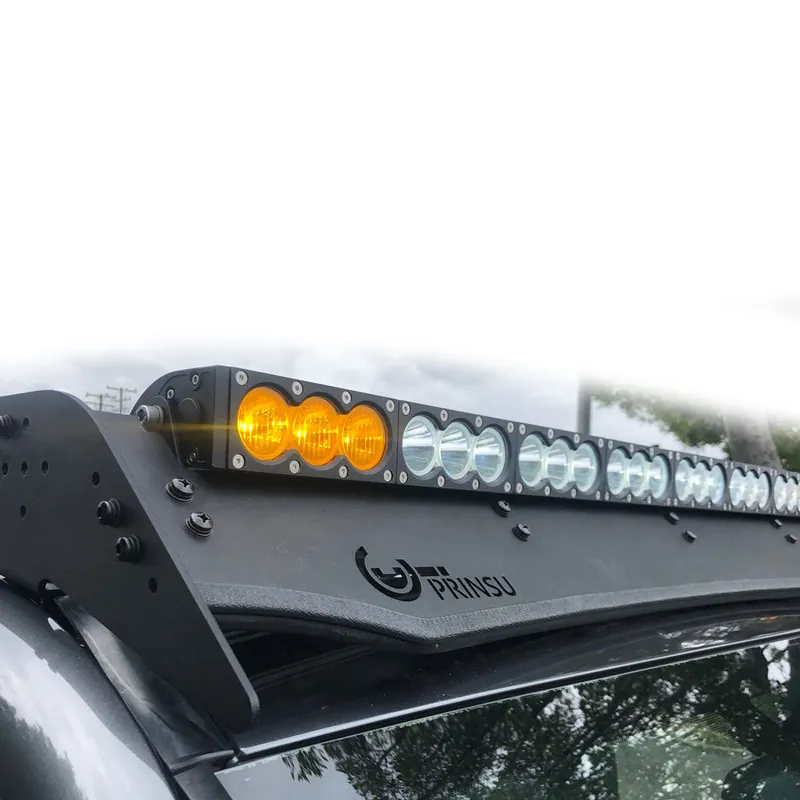 43" Dual Function Amber/White LED Light Bar Prinsu Rack Mounting Bracket Kit Today Only