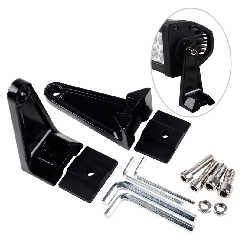 Worldwide Shipping LED Light Bar Side Mounting Brackets With Hardware and Rubber Pad