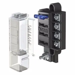 Blue Sea 4 Circuit Compact Fuse Block Warranty Included