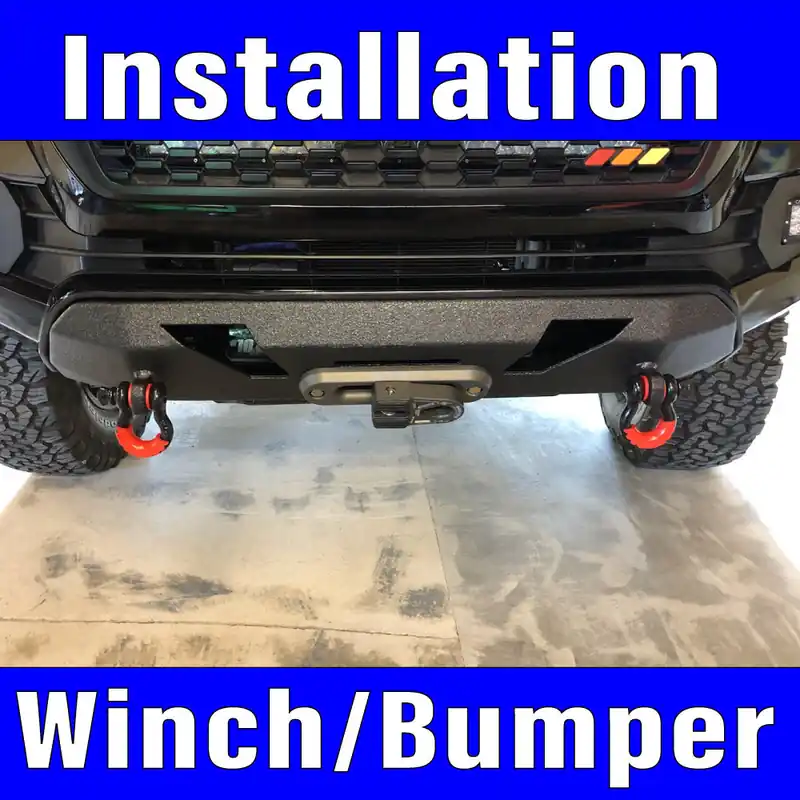 Winch & Bumper Installation includes labor prep and clean up. Same Day Shipping