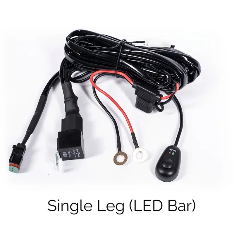 Top Rated Wiring Harness - Single LEG Complete With Relay &1 Lighting Plug