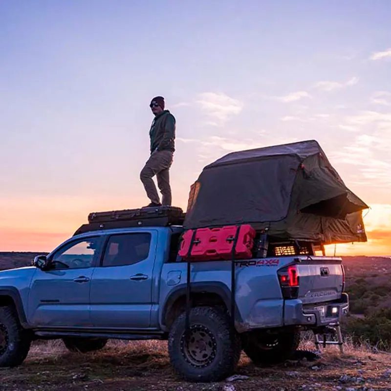 Best Choice Toyota Tacoma Long Bed Cali Raised LED Overland Bed Rack fits: 05-Present