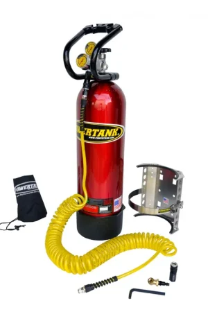 New Release CO2 Tank 15 LB Power Tank Package A 400 PSI Candy Red Power Tank - PT15-5340-CR-P