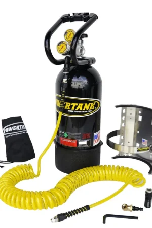 New Release CO2 Tank 10 Lb Package A System 250 PSI Gloss Black Power Tank - PT10-5240-BK