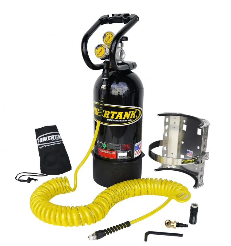 New Release CO2 Tank 10 Lb Package A System 250 PSI Gloss Black Power Tank - PT10-5240-BK
