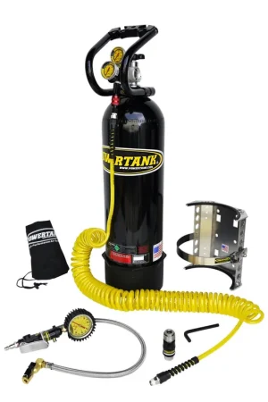 High Quality CO2 Tank 15 Lb Power Tank Package B 250 PSI Gloss Black Power Tank - PT15-5350-BK