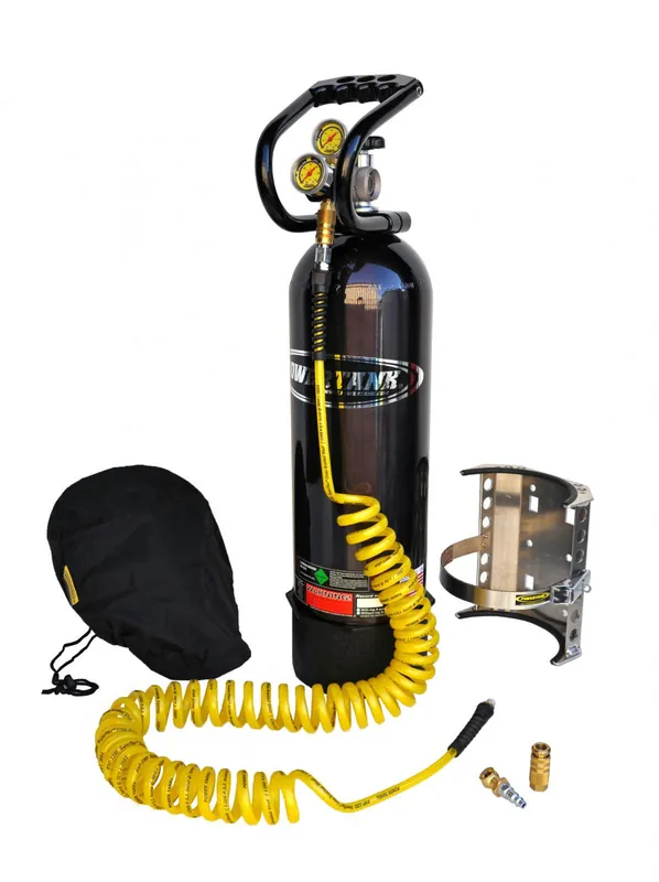 CO2 Tank 15 Lb Power Tank Package A 250 PSI Regulator Gloss Black Power Tank - PT15-5340-BK Luxury