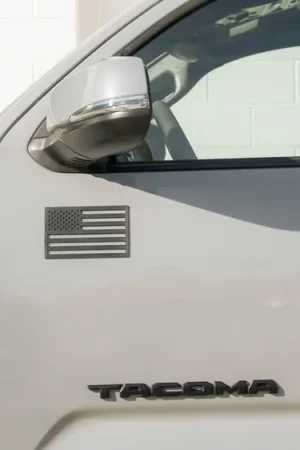 Tactilian Adhesive Backed 3D American Flag Badge Set - Black Grab Now