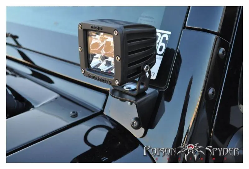 While Supplies Last Poison Spyder JK Lower A-Pillar Light Mounts - 45-28-RDA