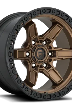 Hassle-Free Returns FUEL Off-Road Kicker 6 D699 Wheel, 17x9 with 6 on 5.5 Bolt Pattern - Bronze / Black - D69917908450