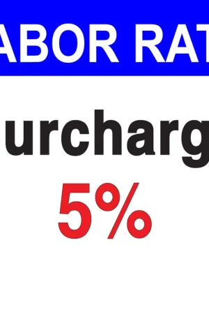 Next Day Delivery Labor Surcharge