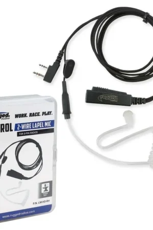 Patrol 2-Wire Lapel Mic with Acoustic Ear Tube for Rugged Handheld Radios Free Returns