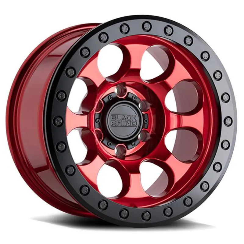 Luxury Black Rhino Riot Wheel, 17x9 with 6 on 5.5 Bolt Pattern - Red / Black - 1790RIT126140R12