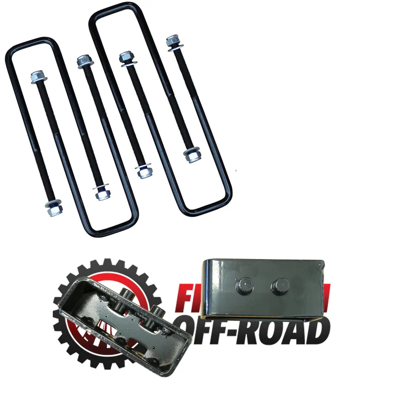 2" Rear Lift Blocks w/ Extended U-Bolts #FO-F30120+FO-F404 Flash Sale