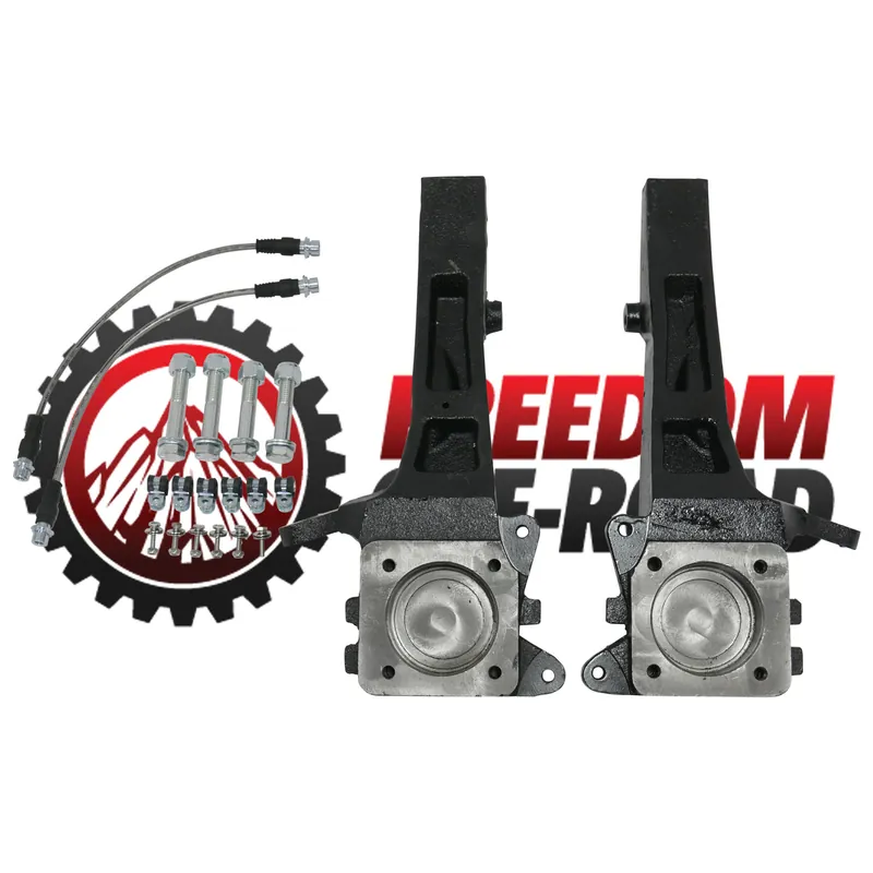 4" Front Lift Spindles w/ Extended Brake Lines #FO-T701F40 Holiday Sale
